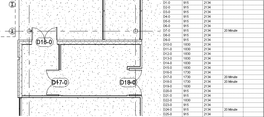 Door Schedule Sample